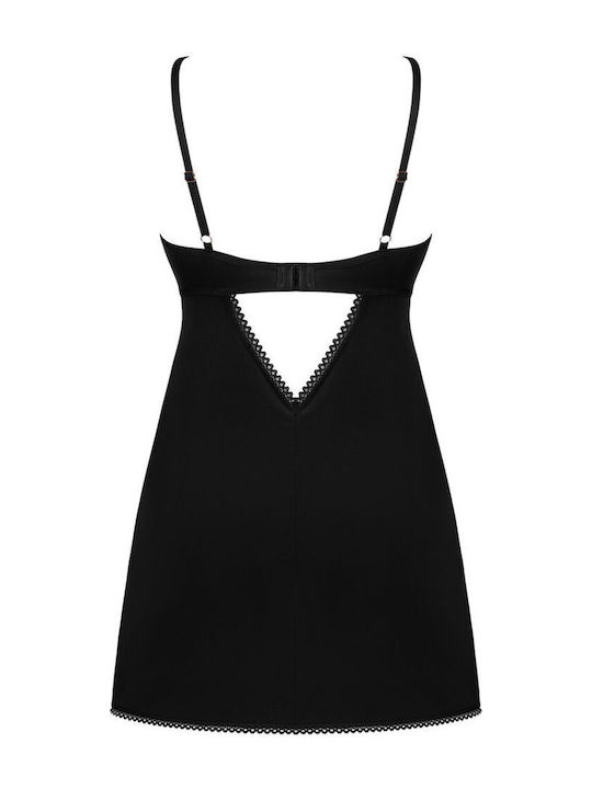 Obsessive Sommer Damen Nachthemd Schwarz Rosenty