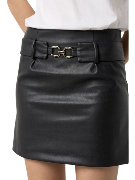 Leder Mini Rock Schwarz