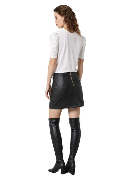 Leder Mini Rock Schwarz