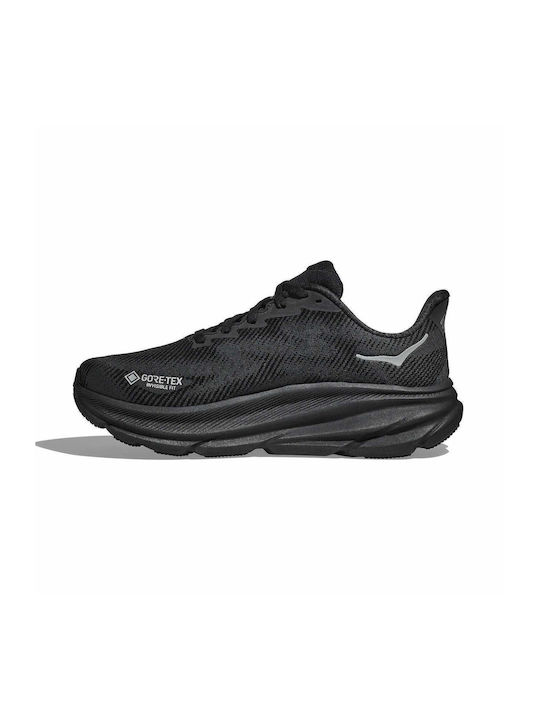 Clifton 9 Sport Shoes Running Black Waterproof with Gore-Tex Membrane