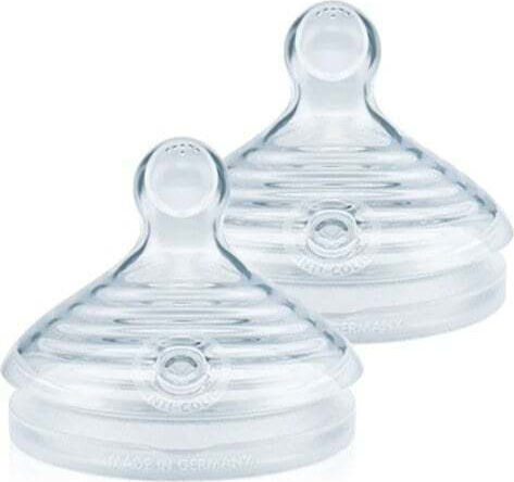 Nuk For Nature Silicone Baby Bottle Teats Medium Flow for 0+ months 2pcs