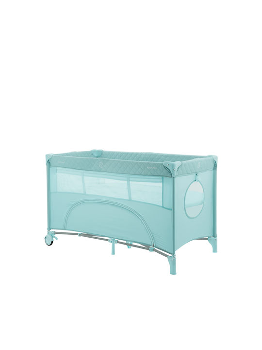 Kikka Boo NIghty Night Playpen 2 Levels with Changing Table & Mattress Mint 65x125cm