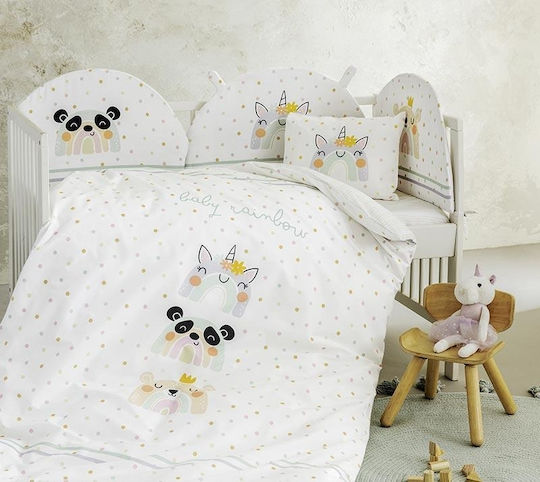 Nima Baby Quilt Baumwolle Weiß 100x140cm
