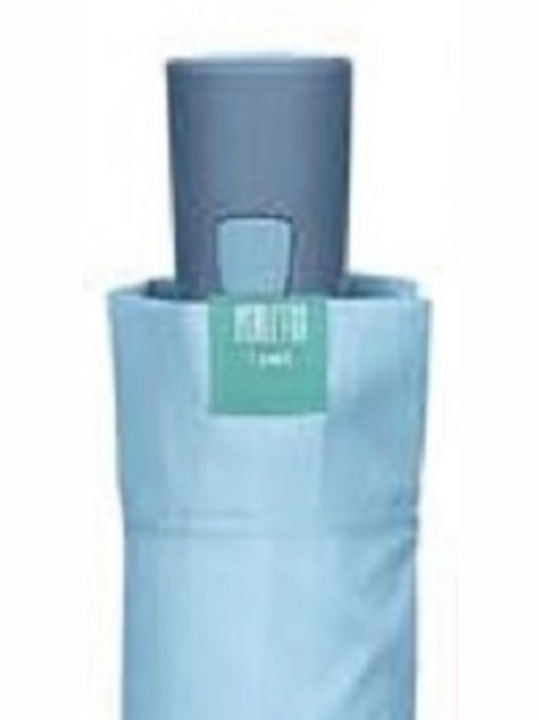 Rain Windproof Automatic Umbrella Compact Light Blue