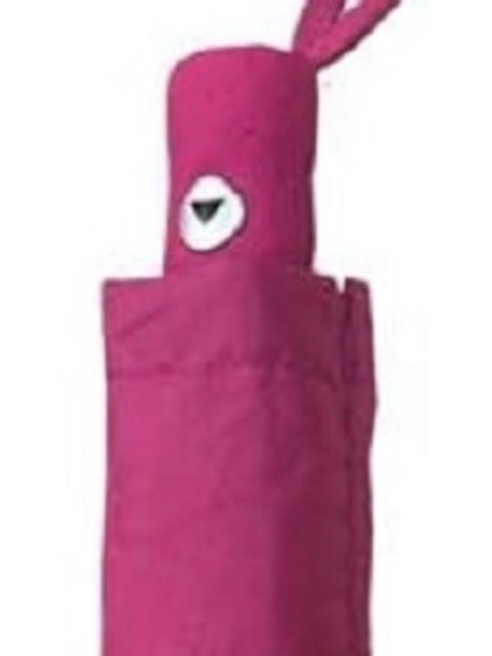 Rain Rezistent la vânt Automat Umbrelă de ploaie Compact Fuchsia