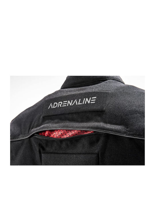 Adrenaline Ανδρικό Μπουφάν Μηχανής 4 Εποχών Μαύρο