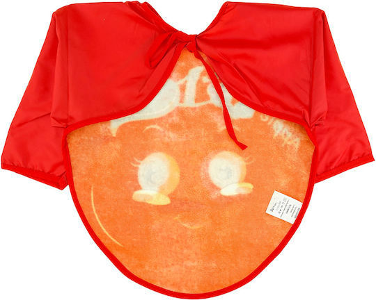 Buude Salopetă material textil cu bandă de dantelă & Mâneci Roșie