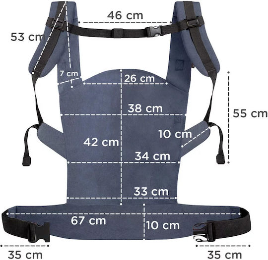 Kinderkraft Backpack Carrier Nino Blue with Maximum Weight 20kg