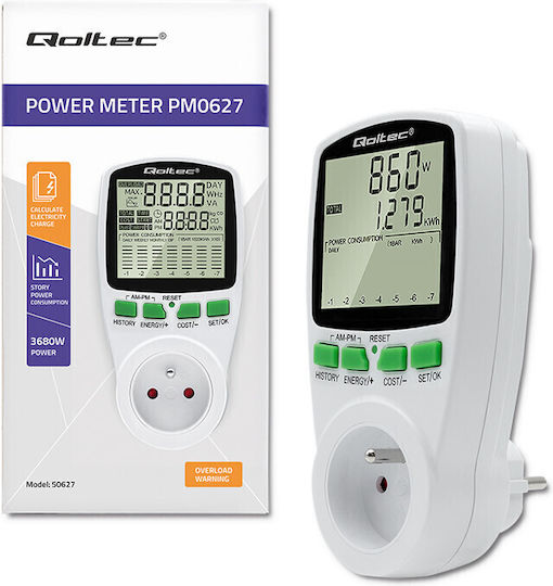 Qoltec Electrical Meter Socket 3.68kW