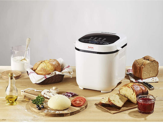 Tefal Pain Dore Mașină de pâine cu o putere de 720W și o capacitate de 1000gr cu 12 programe