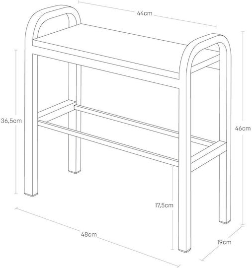 Metallic Shoe Organizer Blue 48x19x46cm