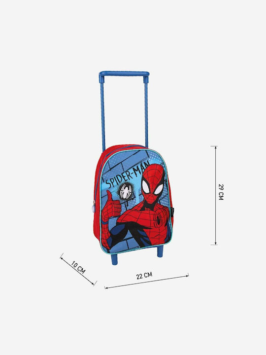 Spiderman School Bag Trolley Elementary, Elementary in Red color