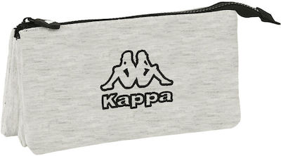 Kappa Fabric Gray Pencil Case with 2 Compartments