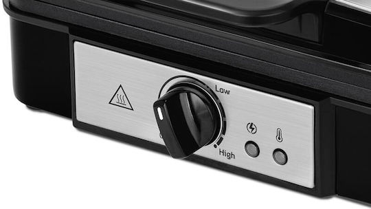 MPM Waffle Maker for Rectangular Waffles 4 Waffle Slots 1200W