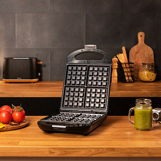 Cecotec Rock´nToast Waflle Family 03200 Mașină de făcut clătite cu 4 locuri în formă dreptunghiulară 1500W