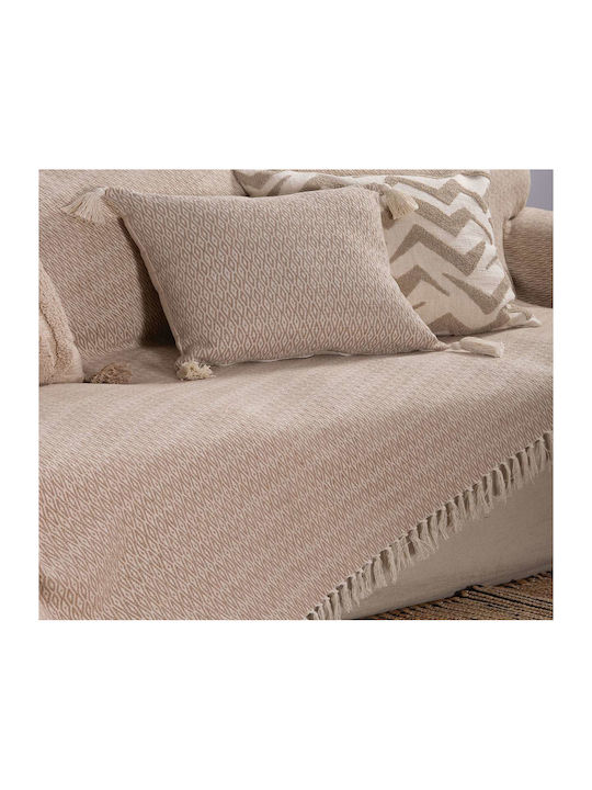 Nef-Nef Homeware Zackren Ριχτάρι Πολυθρόνας Ζακάρ 180x180εκ. Black 034262