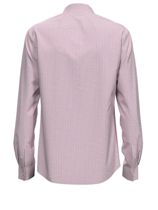 Scotch & Soda Essential Men's Shirt Long Sleeve Striped Pink