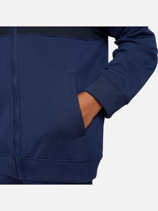 Athletic Kids Cardigan Dri-Fit with Hood Blue Nsw N Air Pk