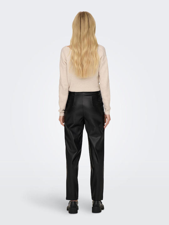 Only Hw Women's Fabric Trousers Black