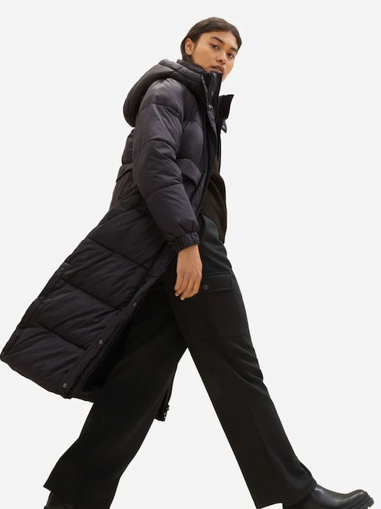 Women's Short Puffer Jacket for Winter Black