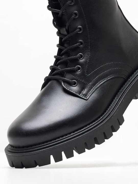 Leather Black Men's Boots