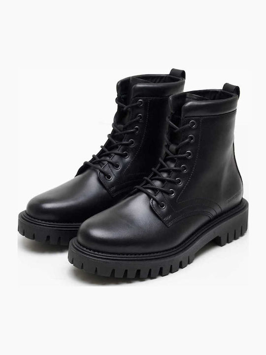 Leather Black Men's Boots