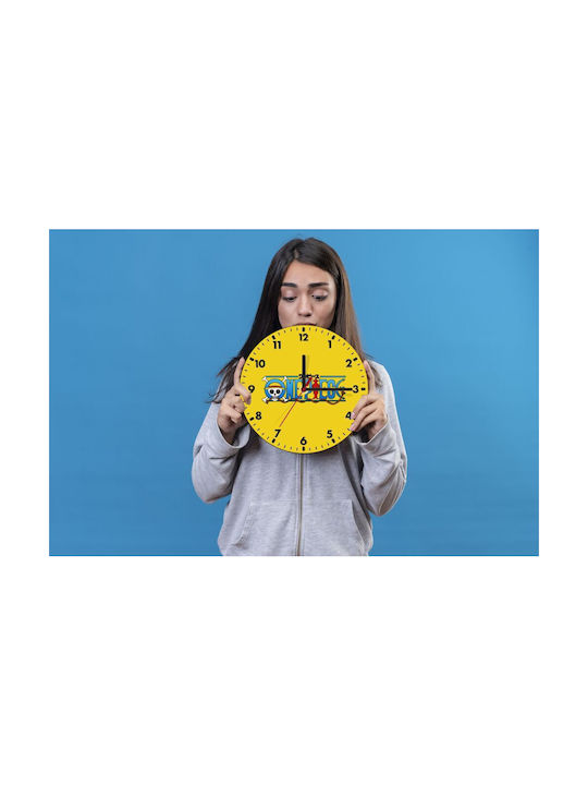 Koupakoupa Wall Clock Wooden Yellow Ø20cm