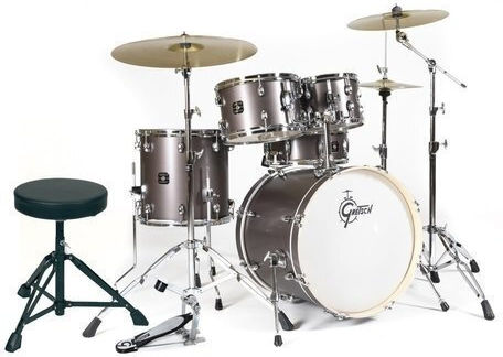 Gretsch Energy 5-piece 20" Bass Schlagzeug-Set Grau Stahl