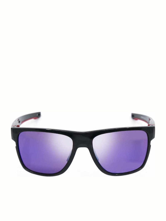 Oakley Crossrange XL Men's Sunglasses with Black Plastic Frame and Purple Mirror Lens OO9360-05