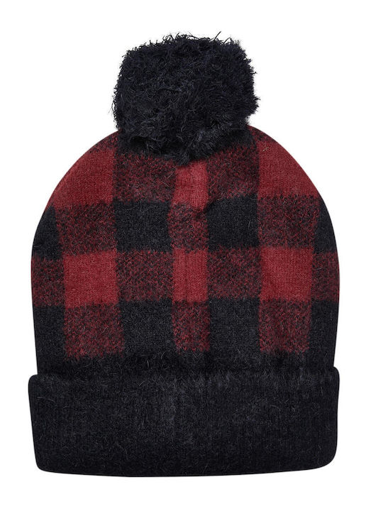 Beanie Unisex Beanie Knitted in Black Velvet-Black Metal color
