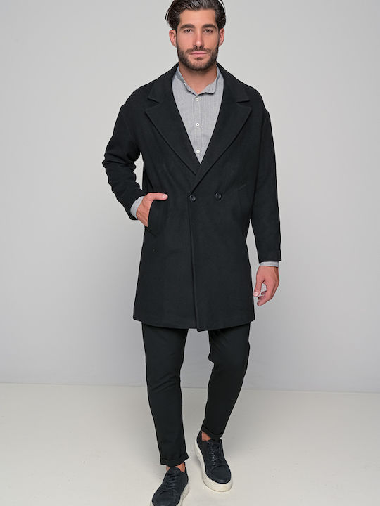 Velluto Herren Mantel Schwarz