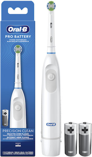 Oral-B Pro Battery Precision Clean Elektrische Zahnbürste Batteriebetrieben Weiß