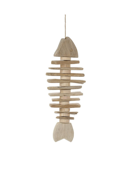 Kaemingk Hanging Handmade Wooden Wall Decor Brown 14x4x40cm