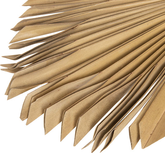 HomeMarkt Decorative Fan Handmade Brown Wicker Material 102x3x30cm