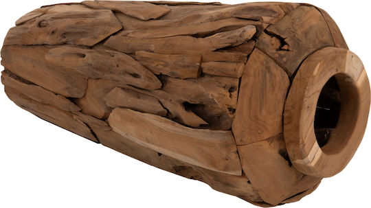 HomeMarkt Βάζο Ξύλινο Zenia Κίτρινο Φ15cm