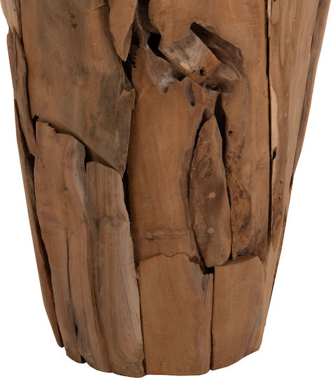 HomeMarkt Decorative Wooden Vase Zenia Yellow Φ15xH40cm