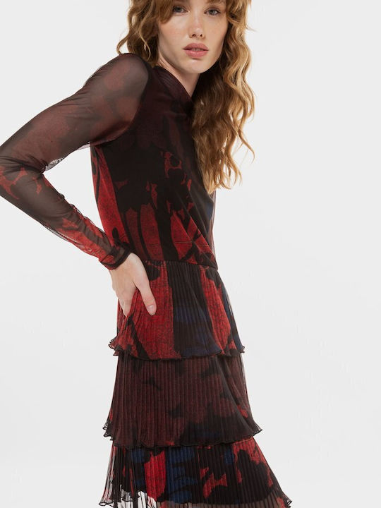 Desigual Lacroix' Mini Kleid Rot