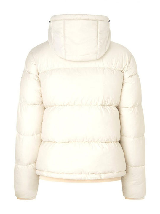 W E1 Drop Scurtă Jachetă de femei Puffer White