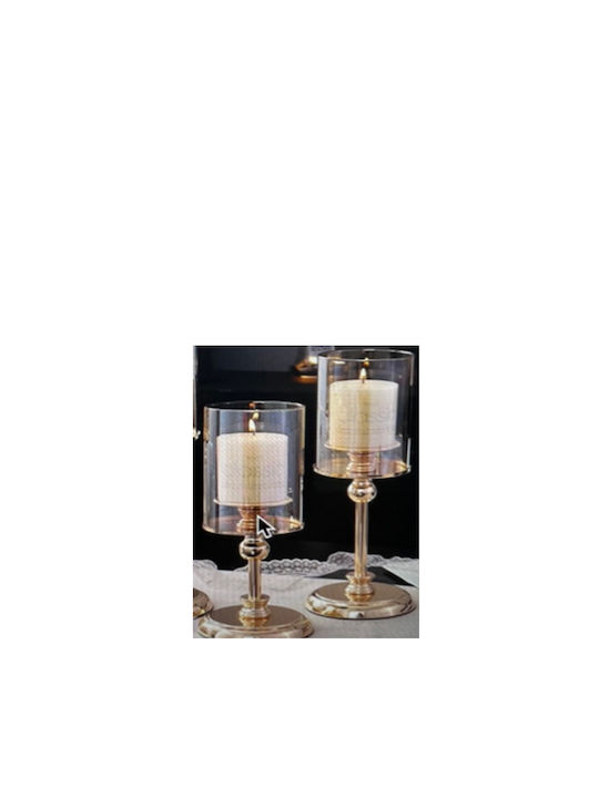 Candle Holder Metal in Gold Color 12x33cm 1pcs