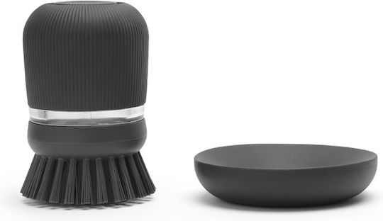 Brabantia SinkSide 302626 Plastic Cleaning Brush with Handle Dark Grey Gray