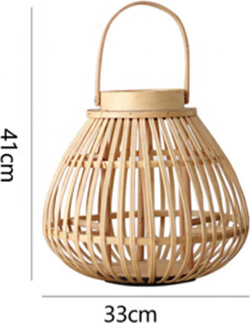 Paperpack Net Laterne Bamboo Braun 33x41x41cm 1Stück