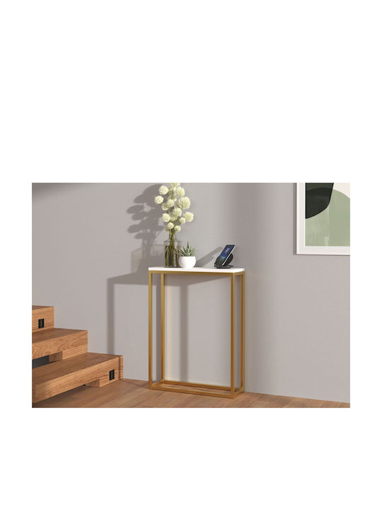 Peso Wooden Console Table White L60xW20xH80cm