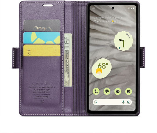 Caseme Series Wallet Plastic Purple (Google Pixel 7a)