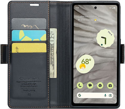 Caseme Series Synthetic Wallet Black (Google Pixel 7a)