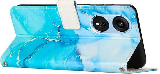 Marble Pattern Wallet Μπλε (Oppo A98)