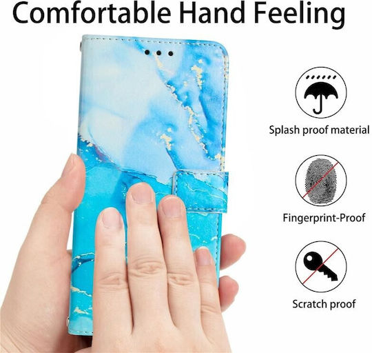 Marble Pattern Wallet Μπλε (Oppo A98)