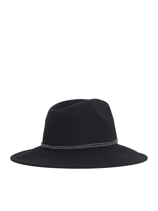 Barbour Frauen Stoffartig Hut Fedora Schwarz