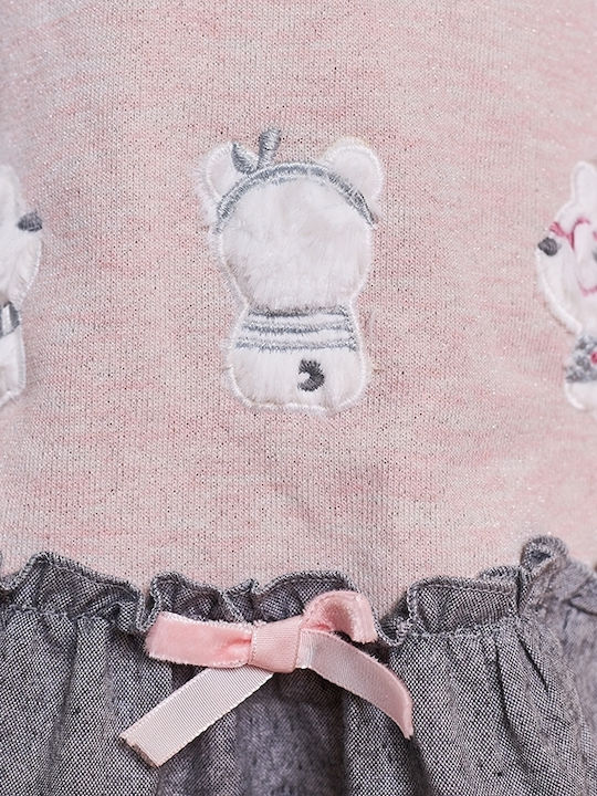 Kinderkleid Langärmelig Set mit Strumpfhose Rosa