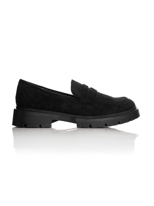 Shoe Art Women's Moccasins in Black Color