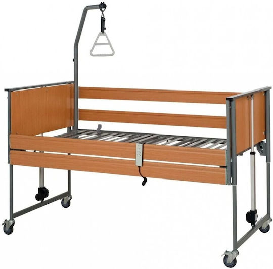 Tecfor Care Ecofit Xtra Pat De Spital Electric Poliedru Cu Bară Laterală Postat Pe Roți Frâne